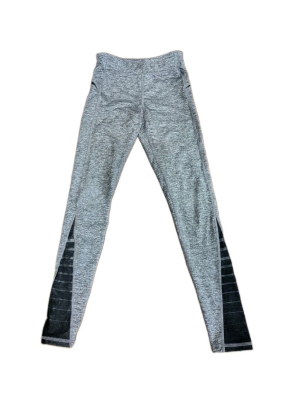 Champion Heather Gray Leggings with Black Side Insets